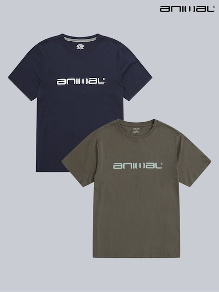 Animal Green Classico Mens T-Shirts Multipack (Y17291) | £39