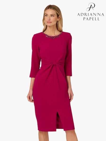 Adrianna Papell Purple Beaded Dress (Y17299) | £169