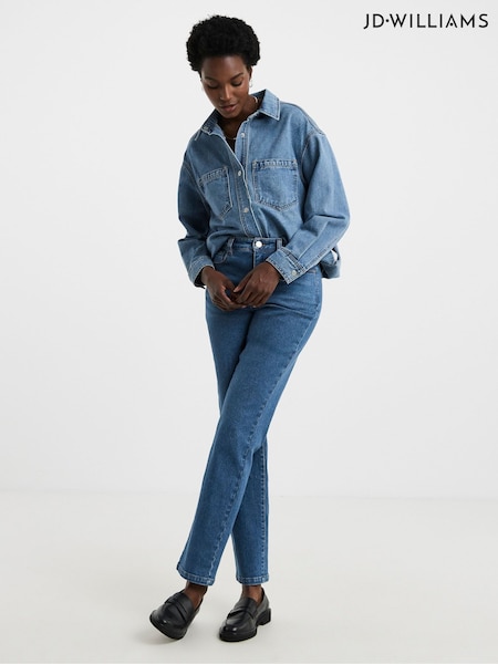 Blue Navy Magisculpt Straight Leg Jeans (Y17326) | £38