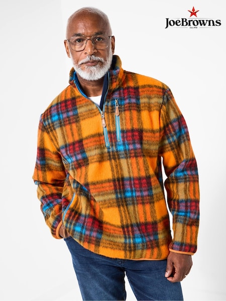 Joe Browns Orange Wool Check Funnel Top (Y17611) | £74