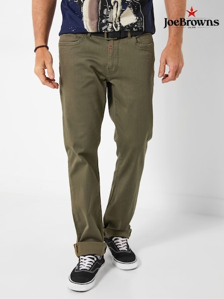 Joe Browns Green Herringbone Straight Fit Trousers (Y17646) | £50