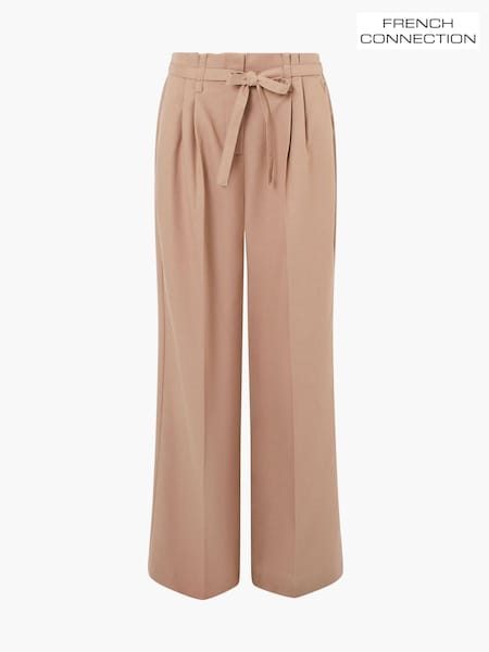 French Connection Natural Ferri Flannel Wide Leg Trousers (Y17742) | £99