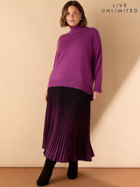 Live Unlimited Purple Curve Roll Neck Jumper (Y17767) | £75