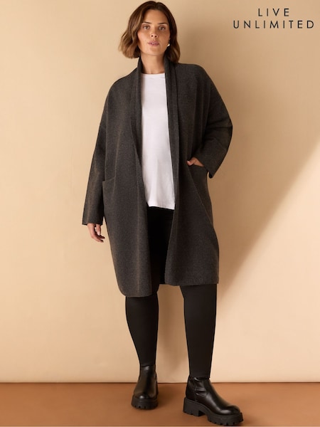 Live Unlimited Grey Coatigan With Patch Pockets (Y17782) | £139