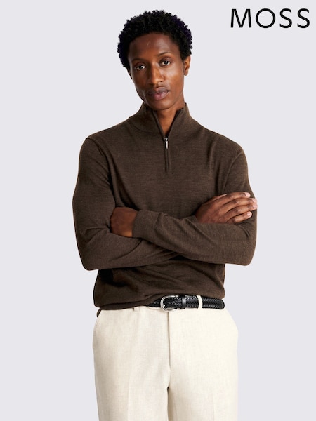 MOSS Merino Zip-Neck Jumper (Y17803) | £60