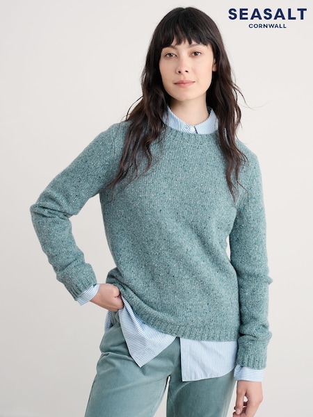 Seasalt Cornwall Blue Dawson Pick Jumper Made With Merino (Y18092) | £76