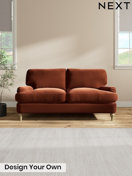 Plush Velvet Easy Clean/Ginger Orange Sadie Deep Relaxed Sit (Y18152) | £1,175