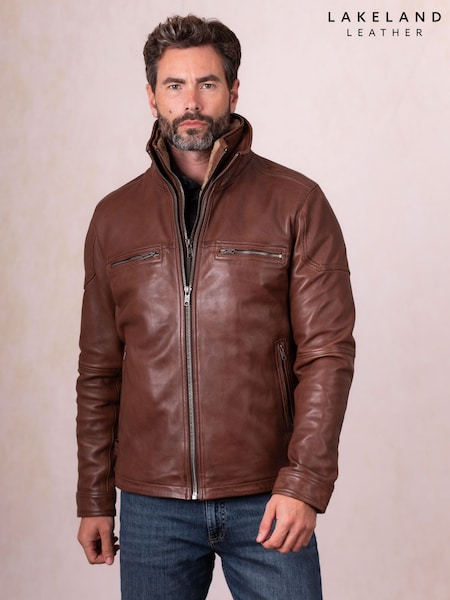 Lakeland Leather Dark Brown Gosforth Leather Jacket (Y18406) | £399