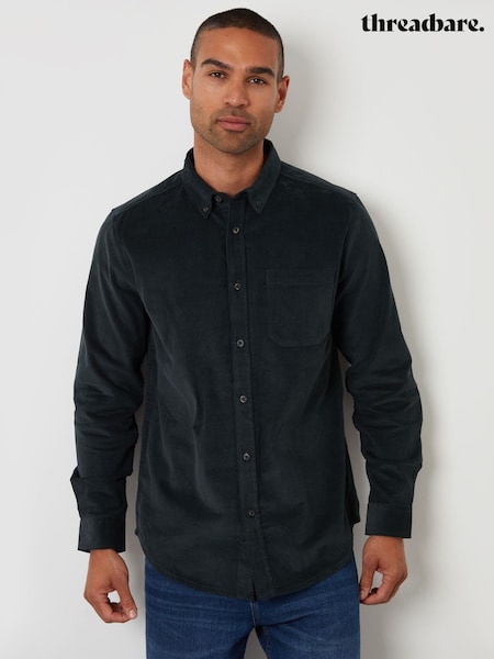 Threadbare Blue Corduroy Shirt (Y18489) | £26