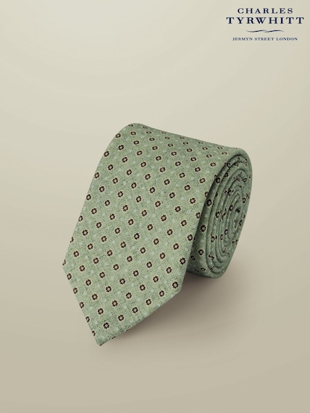 Charles Tyrwhitt Green Geo Wool Tie (Y18533) | £50
