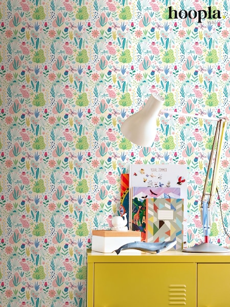 Hoopla Walls Blue Bug Garden 10m Wallpaper (Y18596) | £35