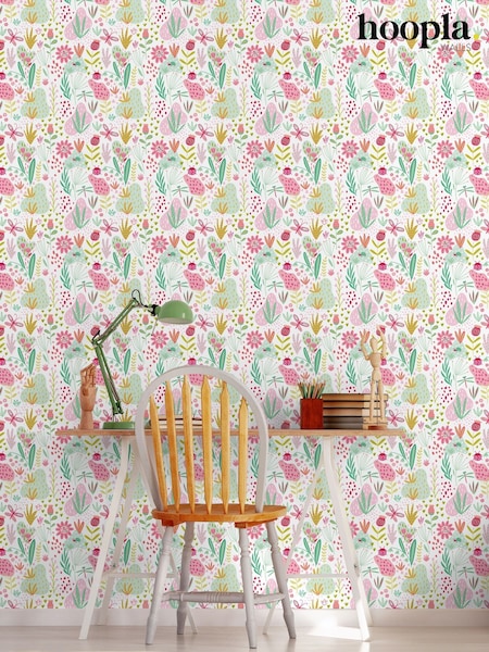 Hoopla Walls Pink Bug Garden 10m Wallpaper (Y18601) | £35