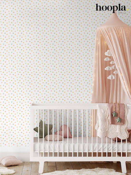 Hoopla Walls Natural Dotty 10m Wallpaper (Y18607) | £35