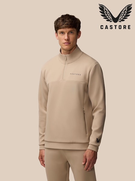 Castore Beige Flex 1/4 Zip Top (Y18659) | £65