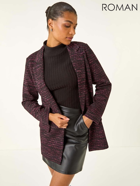 Roman Pink Boucle Jersey Blazer (Y18702) | £55