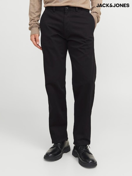 JACK & JONES Black Relaxed Fit Chinos (Y18744) | £35