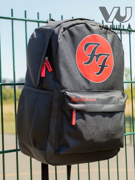 Vanilla Underground Black Foo Fighters Unisex Black Backpack (Y18825) | £29