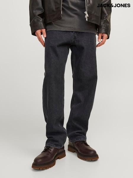JACK & JONES Black Eddie Loose Fit Jeans (Y18846) | £28