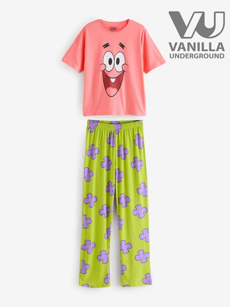 Vanilla Underground Pink SpongeBob SquarePants Patrick Short Sleeve Long Leg Pyjamas Set (Y18847) | £28