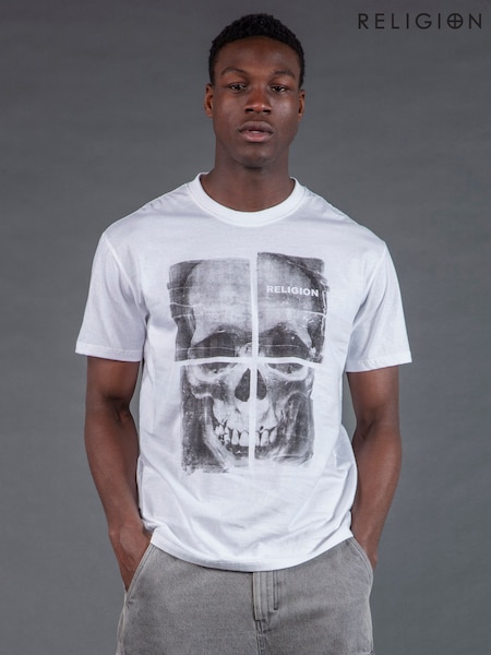 Religion White Cross T-Shirt (Y18952) | £40