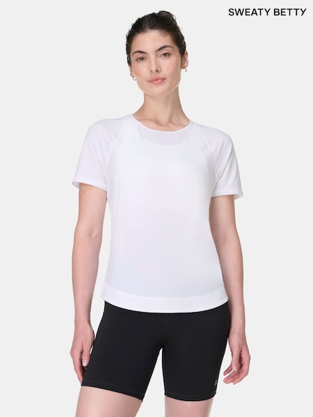 Sweaty Betty White Breathe Easy Mesh T-Shirt (Y19018) | £55