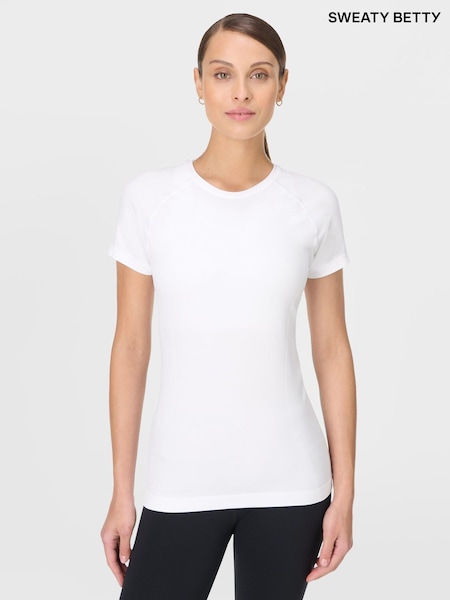 Sweaty Betty White Athlete Seamless Workout T-Shirt (Y19022) | £45