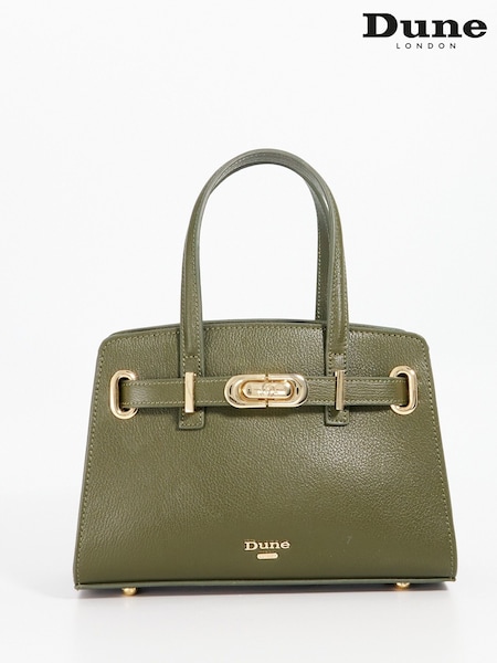 Dune London Green Dinky Define Mini Belted Tote Bag (Y19217) | £119