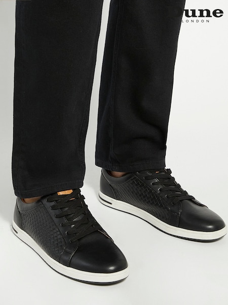 Dune London Black Tezzy Weave Trainers (Y19279) | £79