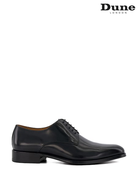Dune London Black Salisburry Wf Classic Derby Leather Shoes (Y19285) | £159