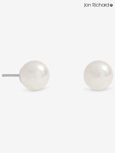 Jon Richard Silver Tone Cream Small Pearl Earrings (Y19884) | £15