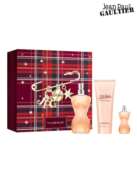 Jean Paul Gaultier Classique Eau de Toilette 50ml, Perfumed Body Lotion 75ml & Eau de Toilette 6ml Gift Set (Y19989) | £86
