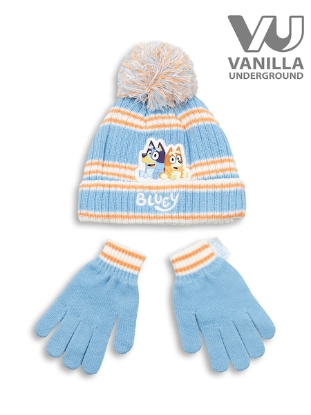 Vanilla Underground Blue Beanie and Gloves Set (Y20009) | £16