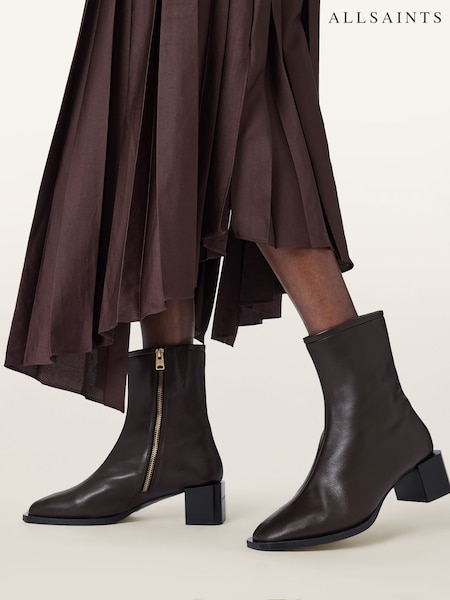 AllSaints Brown Avril Boots (Y20196) | £249