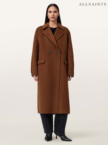 AllSaints Brown Sellma Coat (Y20199) | £399