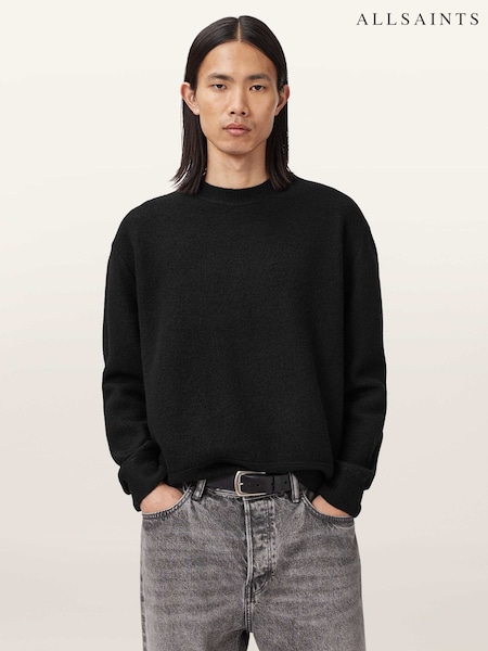 AllSaints Black Marko Crew Jumper (Y20202) | £159