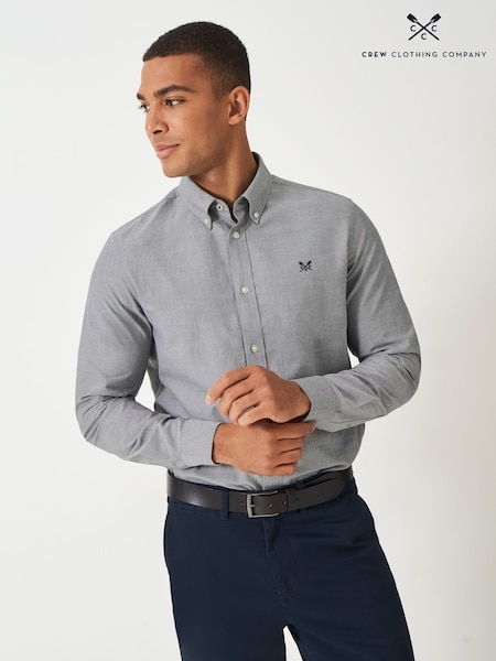 Crew Clothing Grey Classic Fit Crew Oxford Shirt (Y20361) | £59