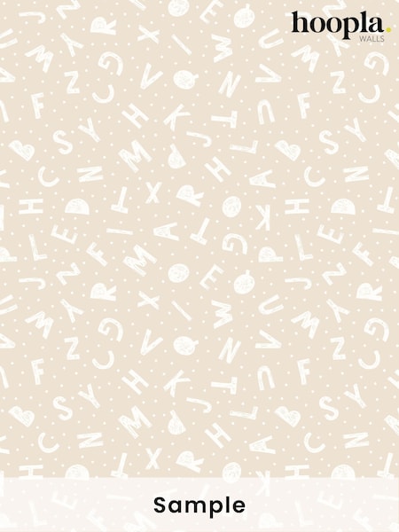Hoopla Walls Linen Alphabet Jumble A4 Wallpaper Sample (Y20480) | £1
