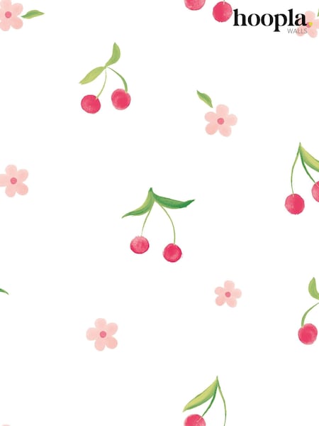 Hoopla Walls Rouge Ice Cheery Cherries A4 Wallpaper Sample (Y20484) | £1