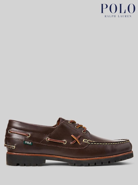 Polo Ralph Lauren Dark Brown Ranger Deck Boat Shoes (Y20564) | £200
