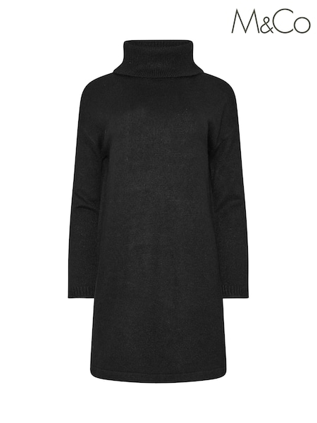 M&Co Black Roll Neck Tunic (Y20662) | £36