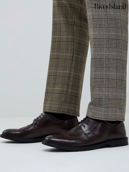 River Island Red Leather Brogue Shoes (Y20739) | £59