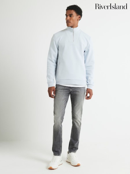 River Island Grey Skinny Fit Stretch Jeans (Y20747) | £42