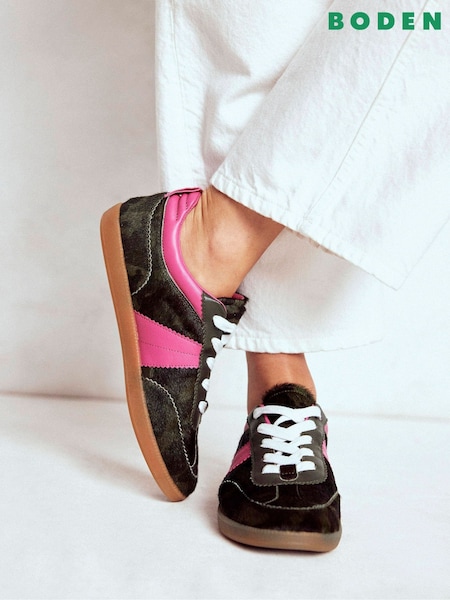 Boden Pink Erin Retro Tennis Trainers (Y21061) | £119