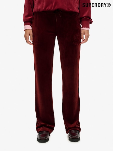 Superdry Red Country Club Velour Joggers (Y21145) | £50