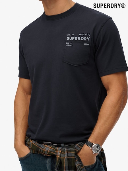 Superdry Grey Utility Loose T-Shirt (Y21148) | £27