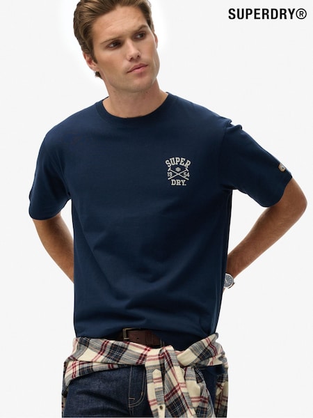 Superdry Blue Athletic Club T-Shirt (Y21154) | £27
