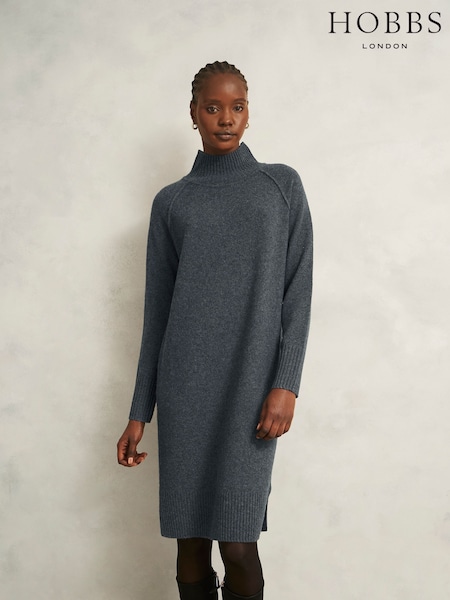 Hobbs Grey Lorraine Knit Dress (Y21206) | £139