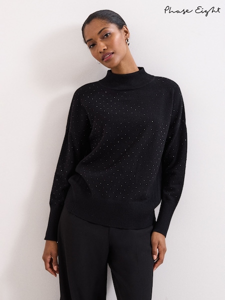 Phase Eight Black Studd Steph Jumper (Y21301) | £99