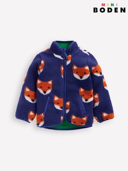 Boden Blue Cosy Borg Jacket (Y21339) | £39 - £45