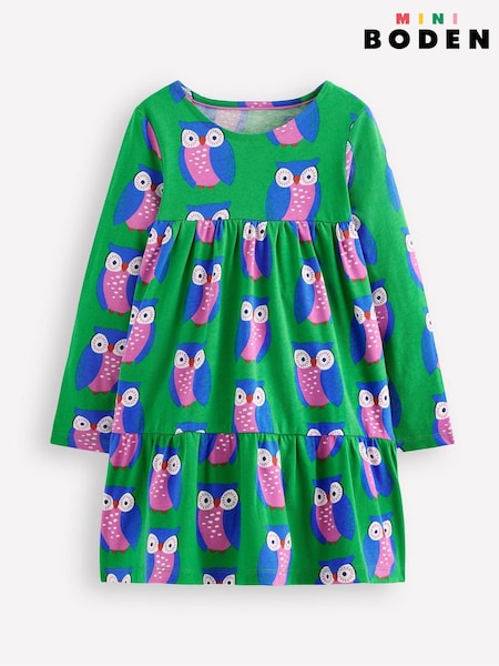 Boden Green Ariel Long Sleeve Twirly Dress (Y21345) | £23 - £27